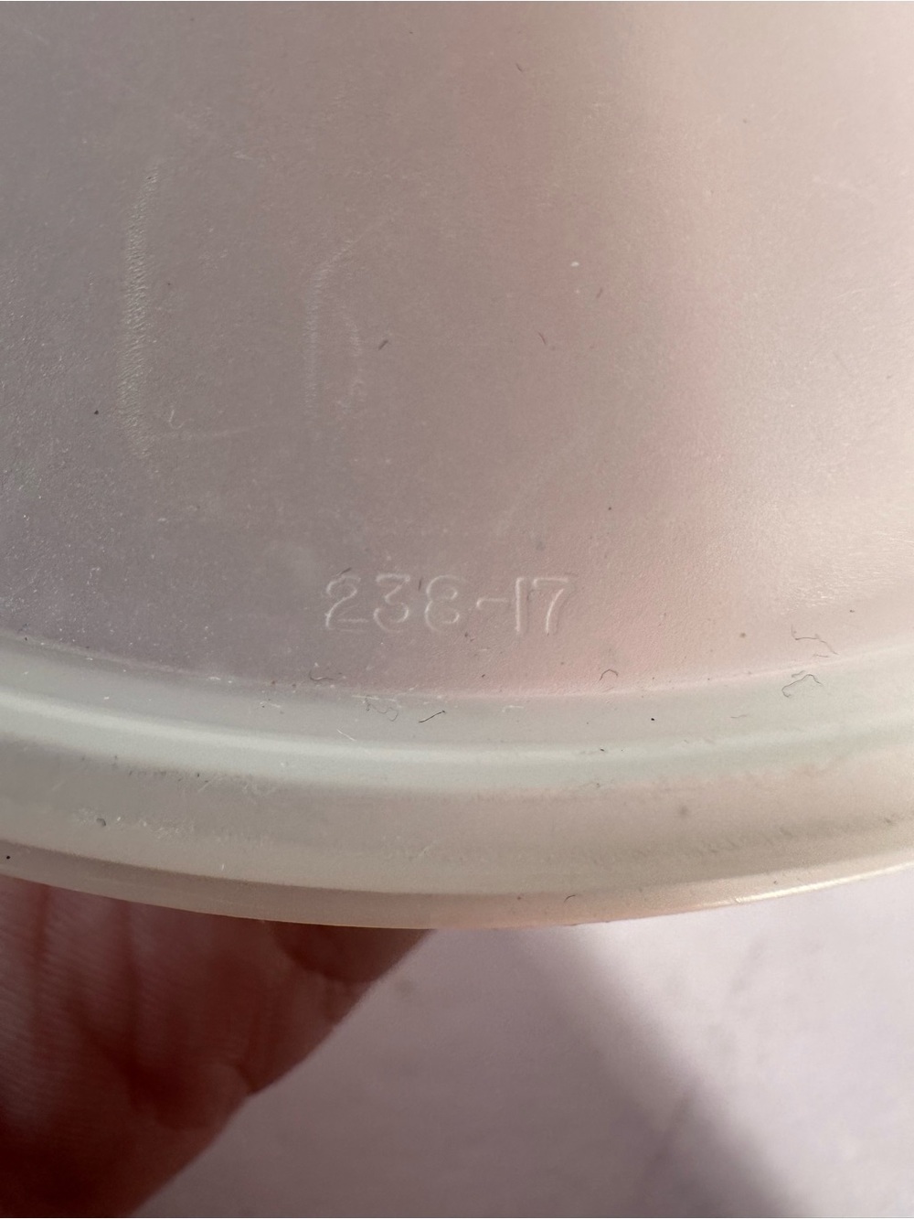 Vintage Lot Of 2 Tupperware Sheer Clear Replacement Lids 227 & 238 Preowned - Picture 7 of 8